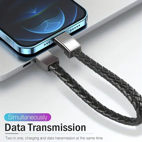 2pcs set 60w usb to type c charging bracelet 8 66 inches flat shape portable usb cable fast charging durable dual wound synthetic leather suitable for christmas new year and couple gifts