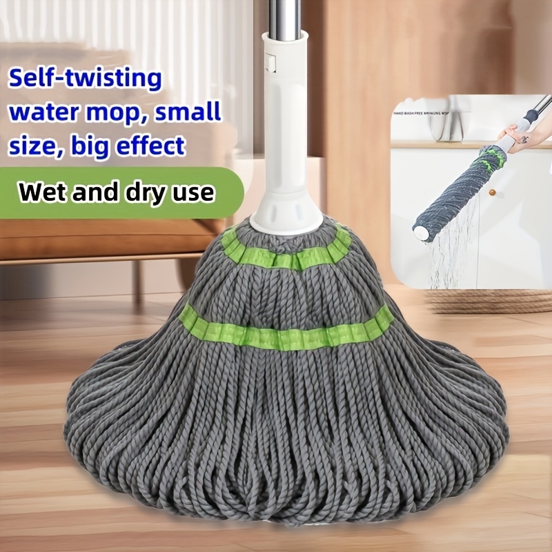 

Self-wringing String Mop For - Wet And Dry Rotary Mop For Living Room, Bedroom, Toilet, Kitchen, And Floor