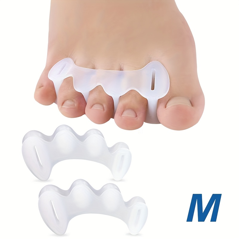 2pcs New Silicone Toe Separators For - Comfortable Gel Toe Spacers For , Yoga, Feet Care, And Foot Relaxation - Reusable And Washable Design Toe Spreaders