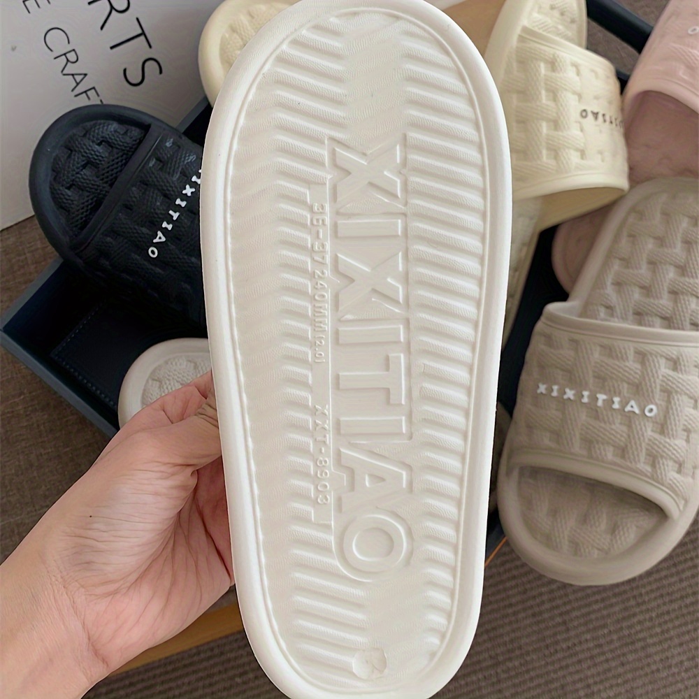 xixitiao casual comfortable solid color open toe slippers - Temu