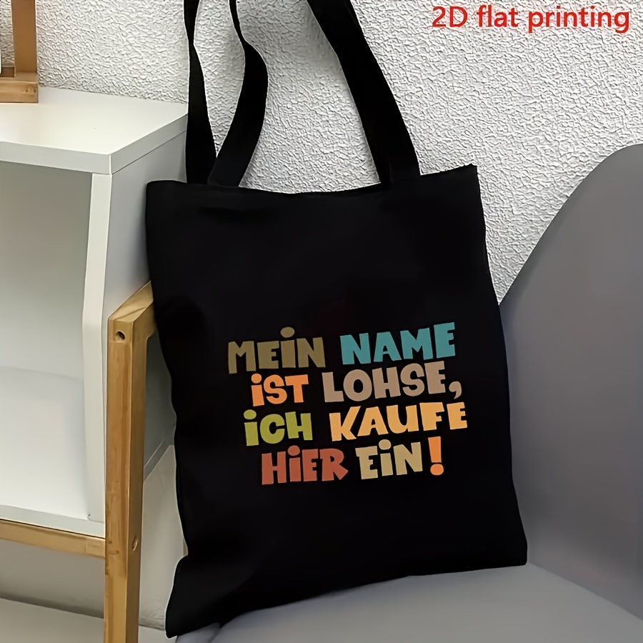 E-shop Deutsche TV Themen-Tragetasche - Verstärkte Griffe, robuste Einkaufstasche, Damen Reise-Organizer-Tasche mit großem Fassungsvermögen, leichtes