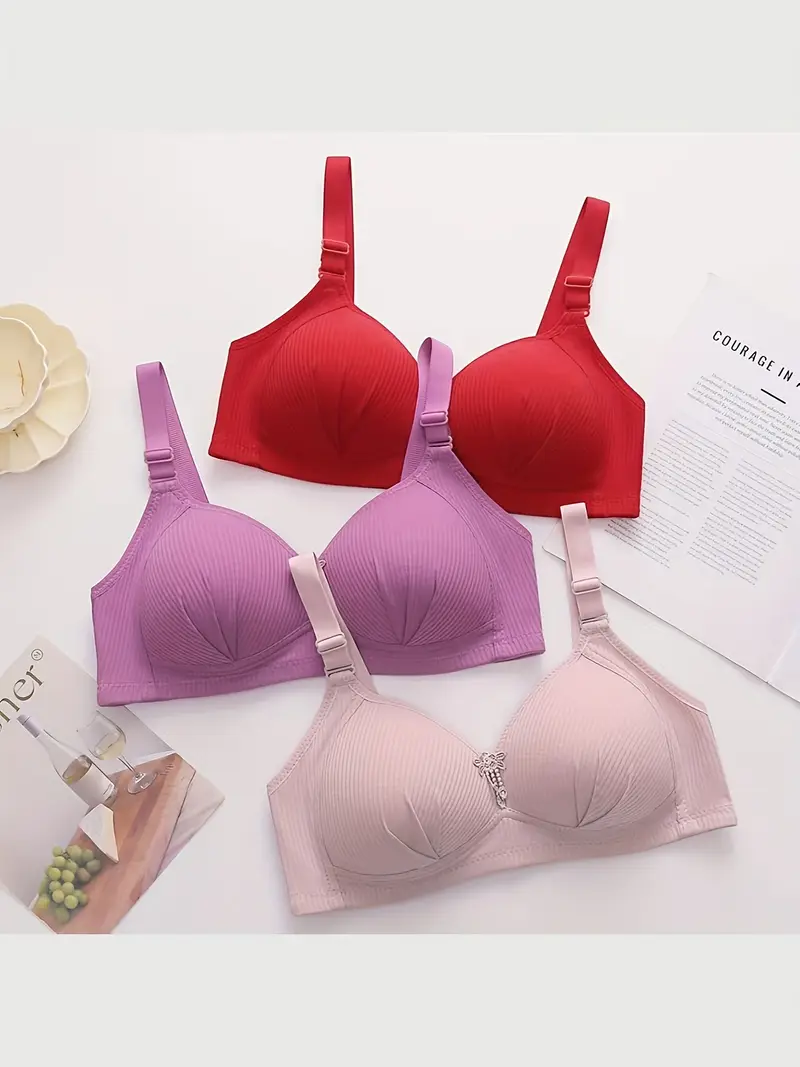 6 wireless bras for women with vertical and tassel details seamless and comfortable no detachable pads soft and breathable fabric in 6 colors black pink beige light green Product details 0
