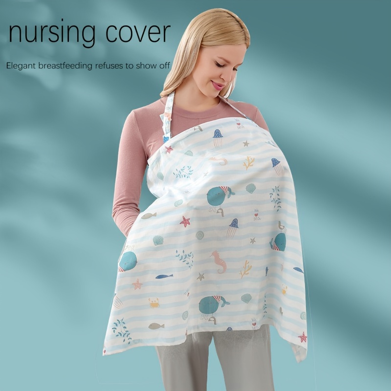 Breastfeeding Cover Up Scarf Feeding Baby Shawl Nursing Cotton Loose Covers