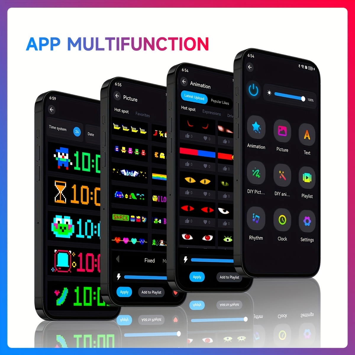 LED Matrix Panel with Bluetooth App Functionality
