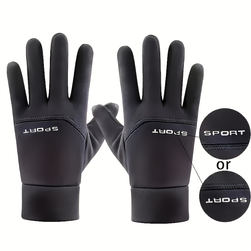 TEMU [customer Favorite] Full-finger Winter Gloves - Windproof & Warm, Outdoor Activities