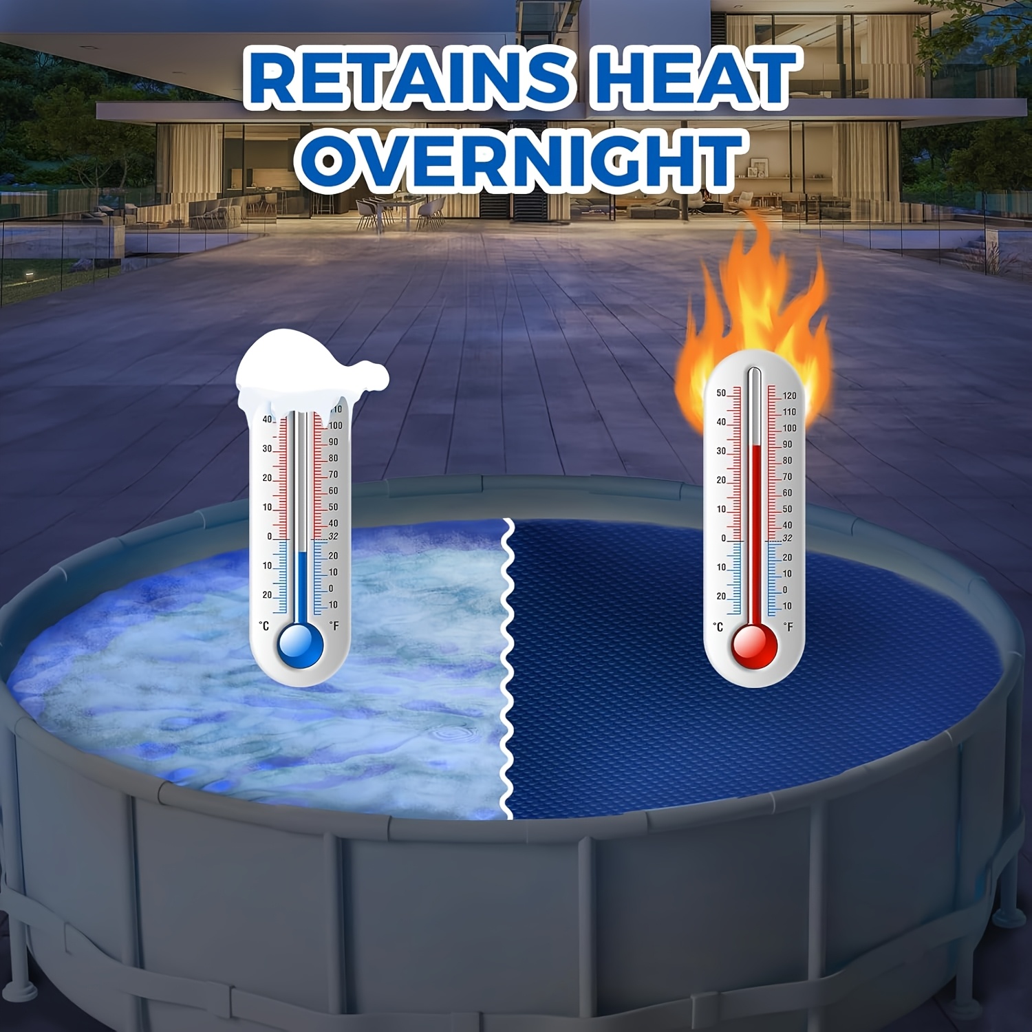 solar pool cover diameter round solar blanket for above ground inground pools hot tub spa bubble wrap   12 mil circle thermal covers floating blanket mat for swimming pools