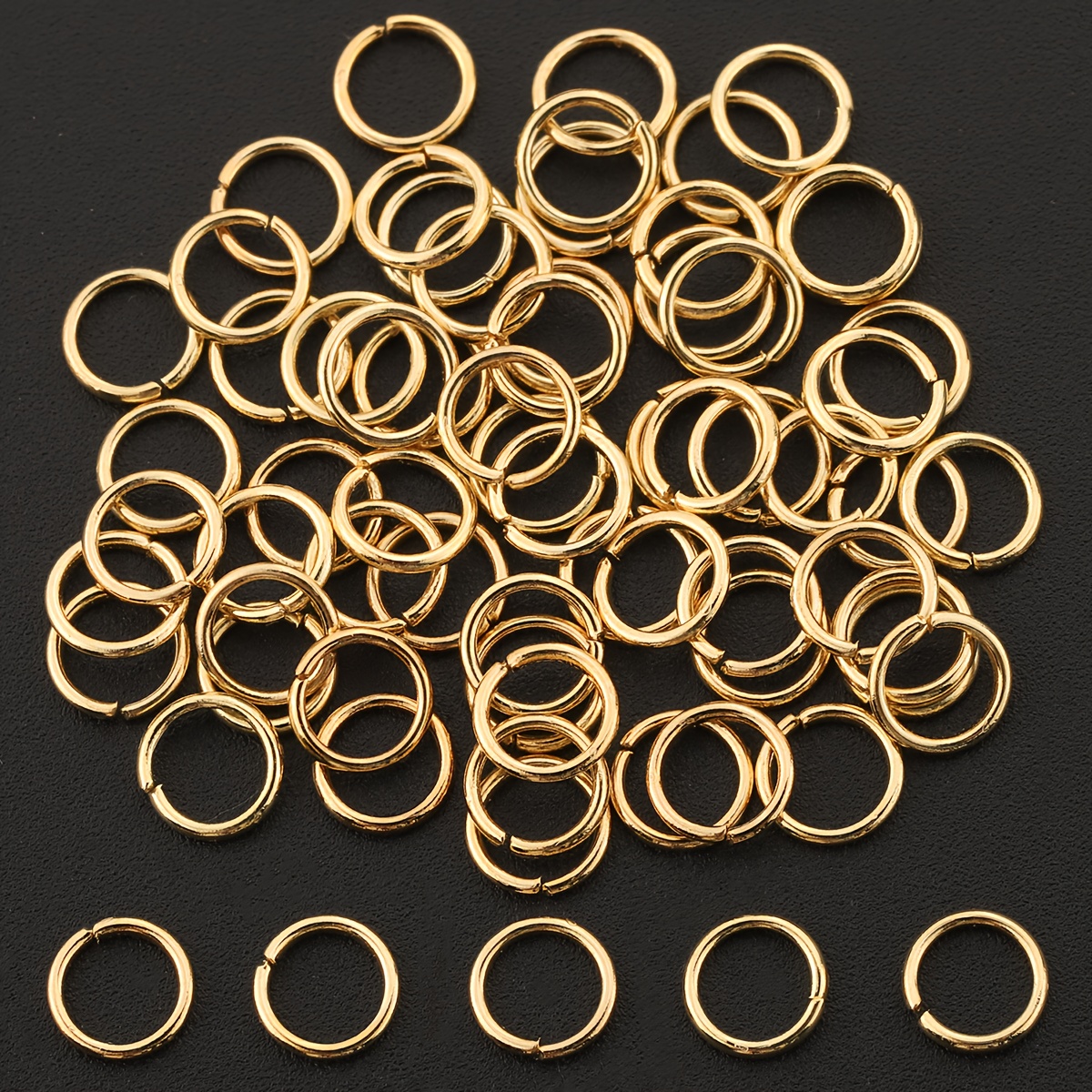 120pcs Golden Stainless Steel Jump Rings Set