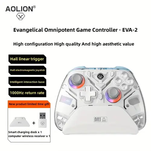 k10 joystick with hall effect and hall trigger suitable for switch android ios and 11 plug and play game controller
