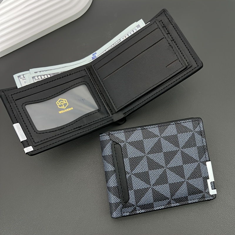 Image of Men's Fashionable Wallet, Featuring An Exquisite Small Snap Closure And A Small Cardholder, Suitable For Daily Commuting