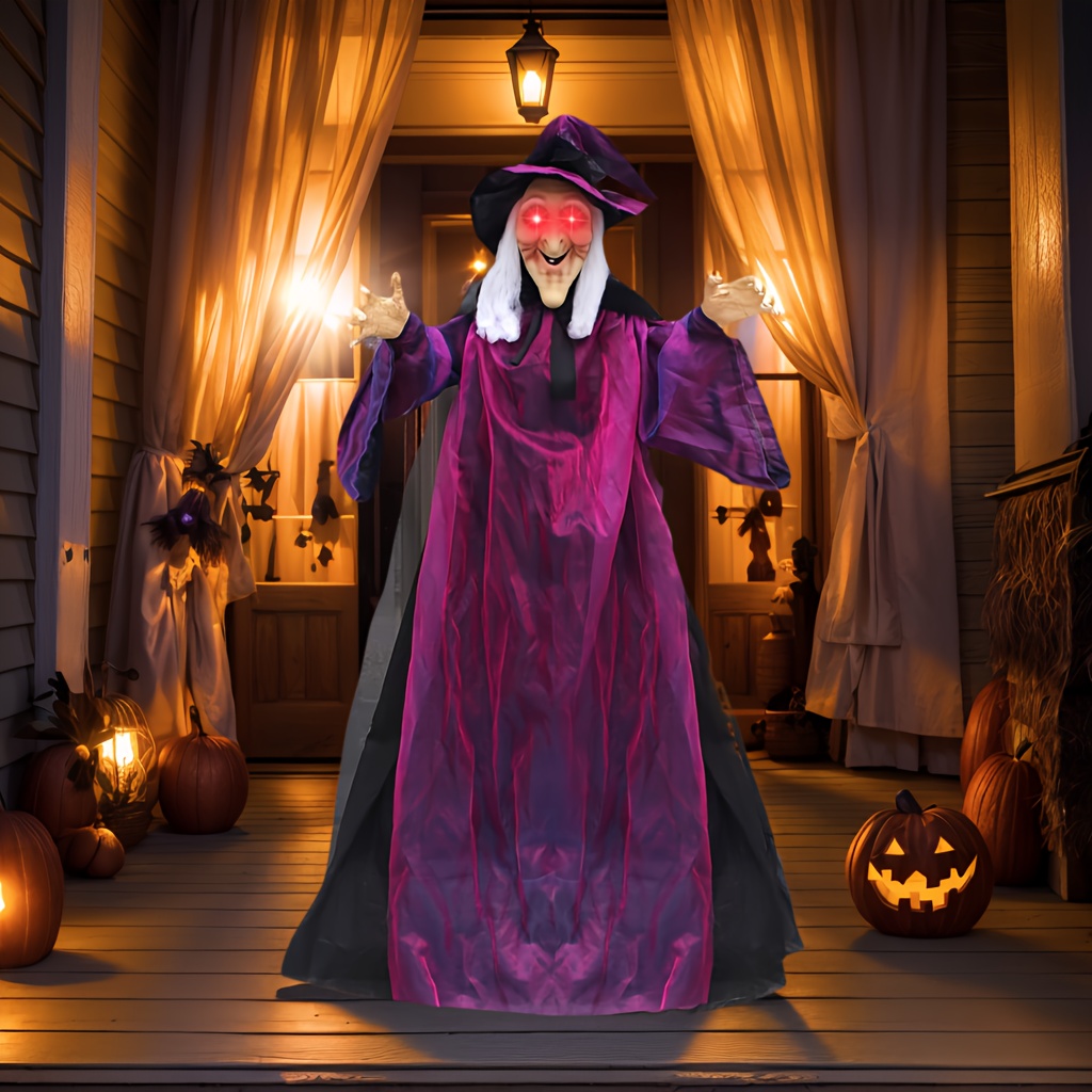 TEMU Halloween Holiday Decoration With Cabin Decorations, Voice Controlled Haunted Room, Haunted House Decorations, Induction Glowing Hanging