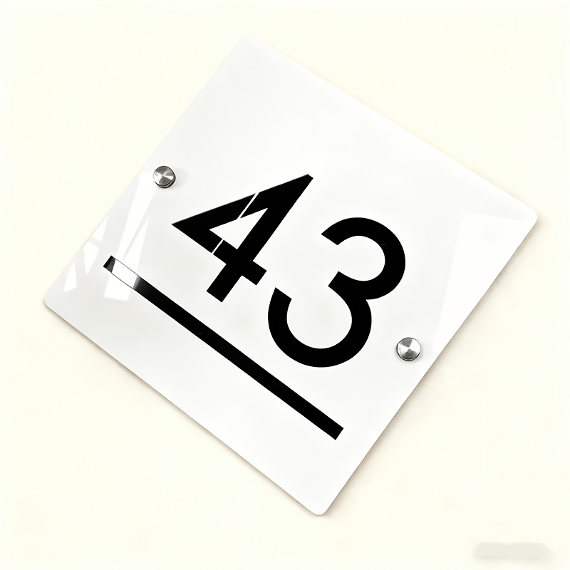 TEMU Targa Personalizzata in Acrilico per Porta - Numero e Targa Tagliati al Laser, Pannelli /Posteriori in Plastica Resistente per Casa,