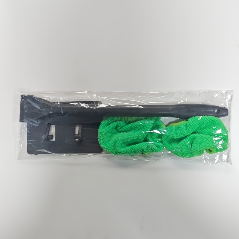 TEMU 3pcs Set: 1 Handle + 2 Cloth Covers, Windshield Cleaning Tool, Car Window Cleaner, Includes 2 Reusable Car Interior Cloth Pads And A Cleaning