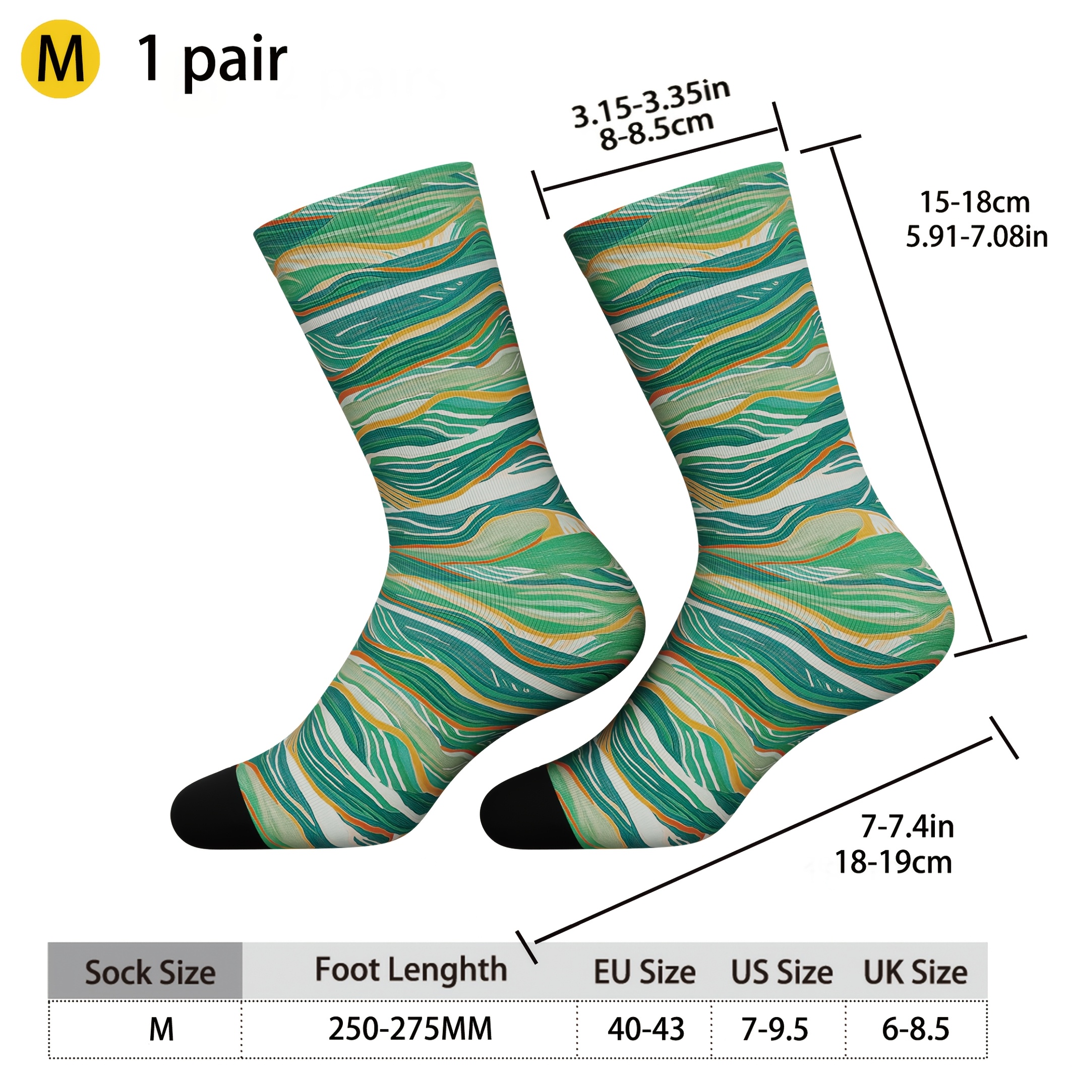 TEMU 1 di calzini sportivi a met� polpaccio a righe con motivo per , stile unisex per , calzini scolastici casual e originali, tendenza scolastica,