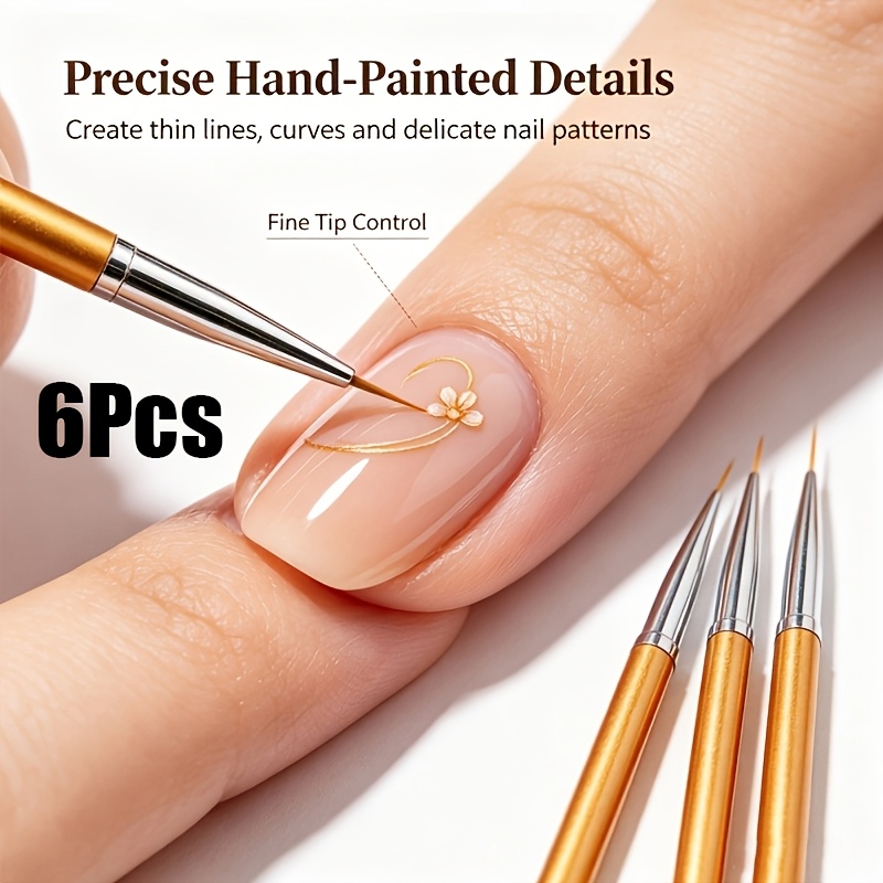 Precision Nail Art Brush Set for Gel & Polish Detailing