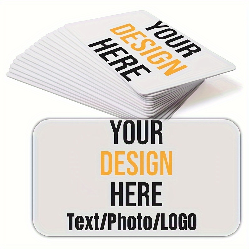 

30-pack Custom Pvc Business Cards, Waterproof Glossy Finish, Durable Tear-resistant Personalized Hotel Id Cards