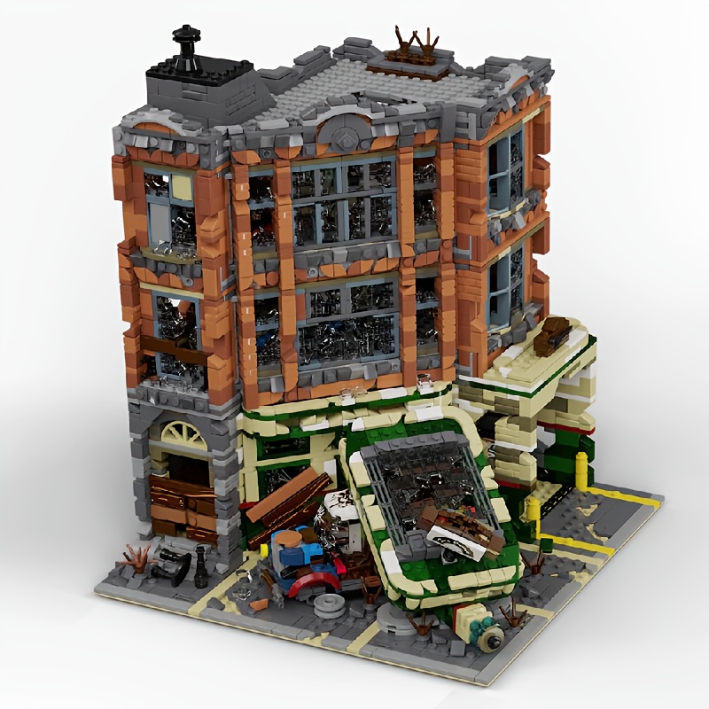 3325pcs Bricks Corner Garage Home Decoration Modular Buildings Block Set For, Bwr002 Building Blocks Beautiful Model Toys For Birthdays, Halloween, Christmas Gift.