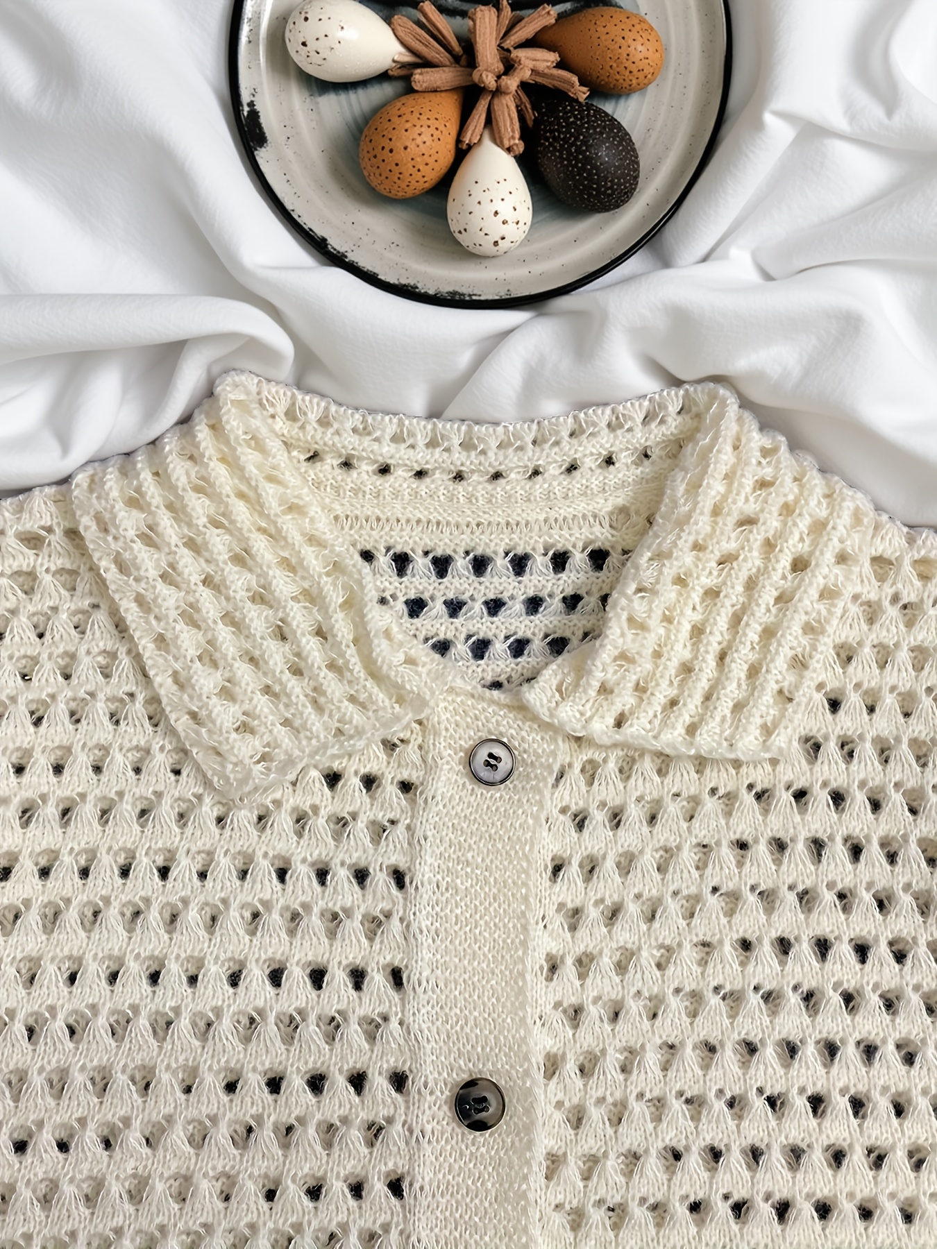 mens vintage knit short sleeve sweater fit button Temu Pakistan