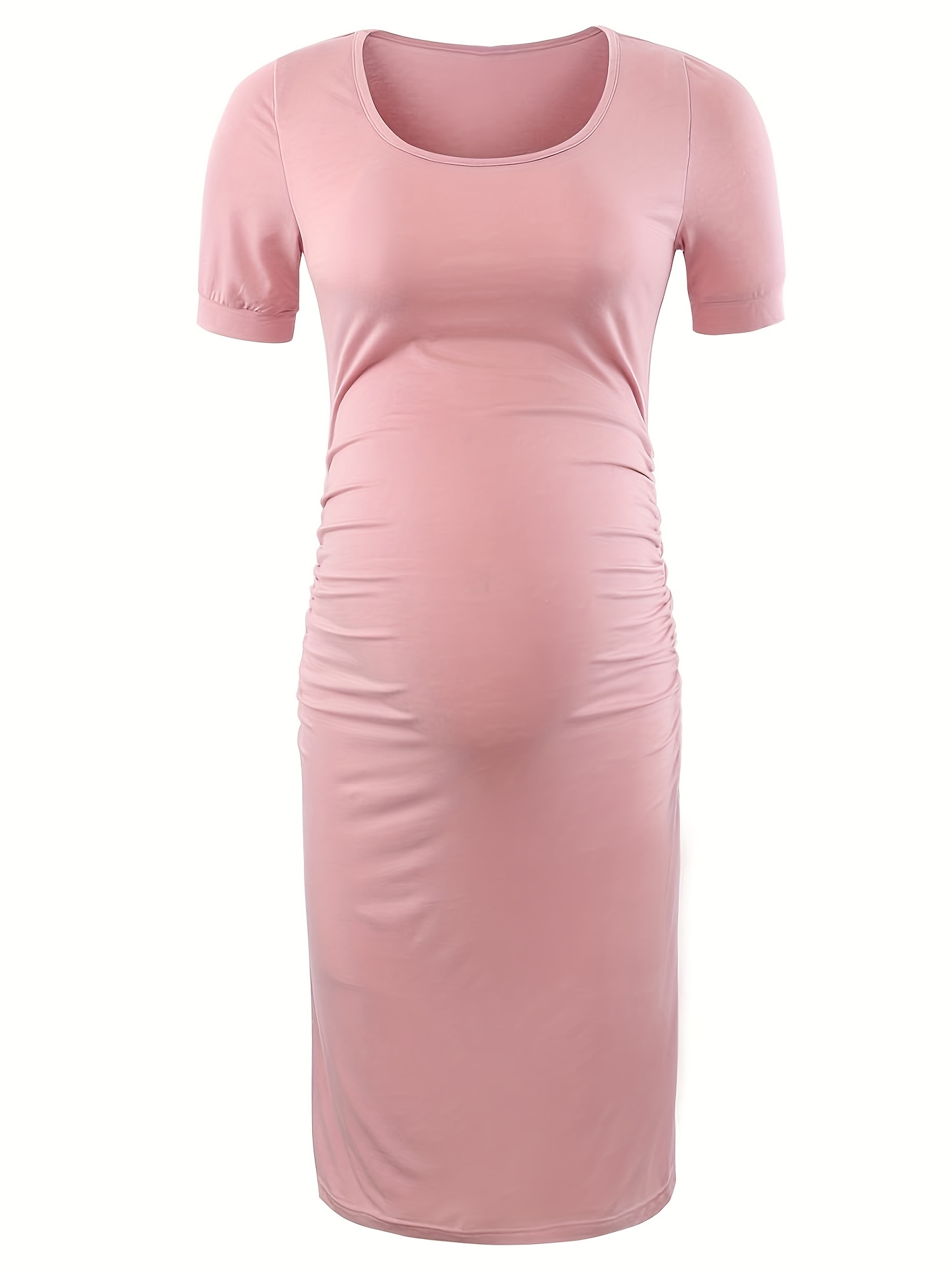 floral maxi dresses for summer Open-Back Pleated Pink Floral Casual Summer Maxi Dress Blush Pink Floral / Large main image 0
