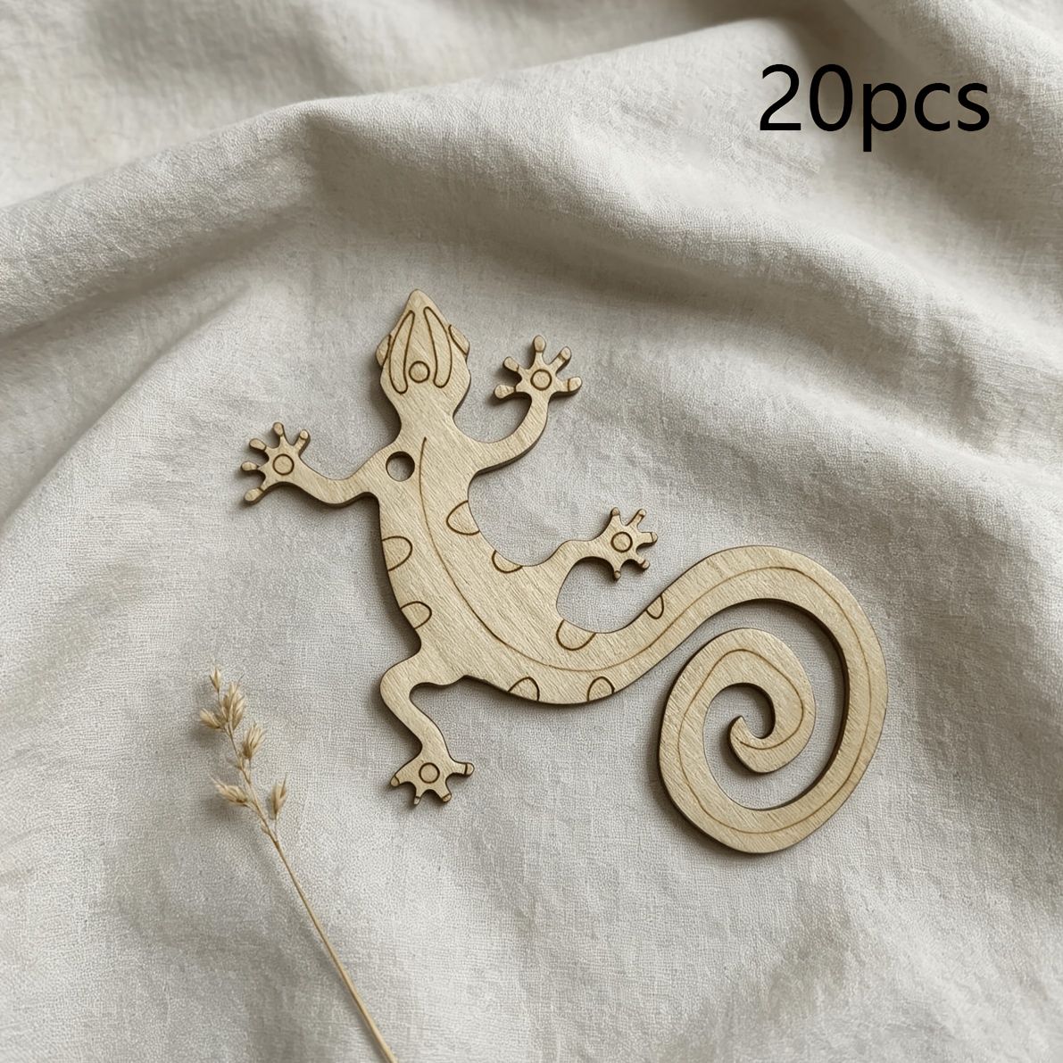 TEMU 20pcs Wooden Ornaments, Natural - Style Door Window Hangings, Tropical Style Courtyard Finished Wooden Ornaments, Outdoor Scene Decorative