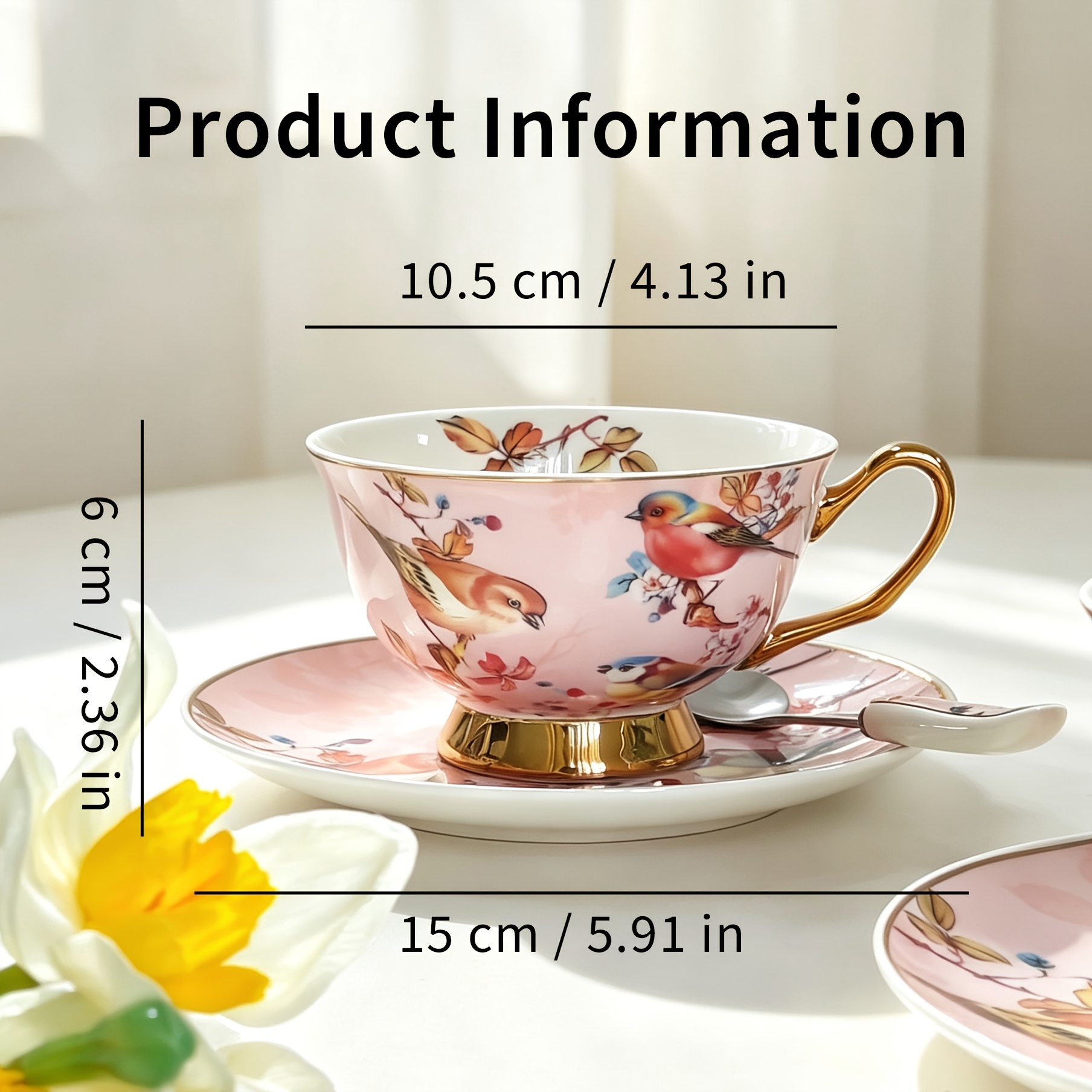 6 tassen 6 untersetzer 6 löffel/1 tasse 1 untersetzer 1