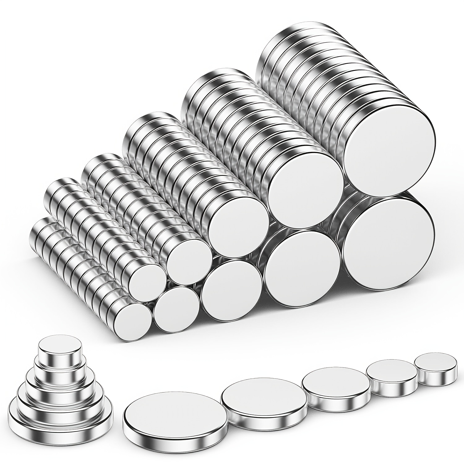 

U-polemag Strong Neodymium Magnets - Versatile Round Discs For Home, Kitchen & Tool Use - Multiple Sizes