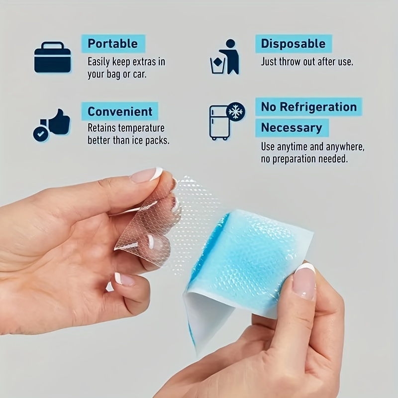 20 10 5pcs multipurpose cooling gel pads odorless fever reducing strips natural soft cooling gel patch for fever fatigue physical cool down individually wrapped for summer outdoor travel use disposable details 4