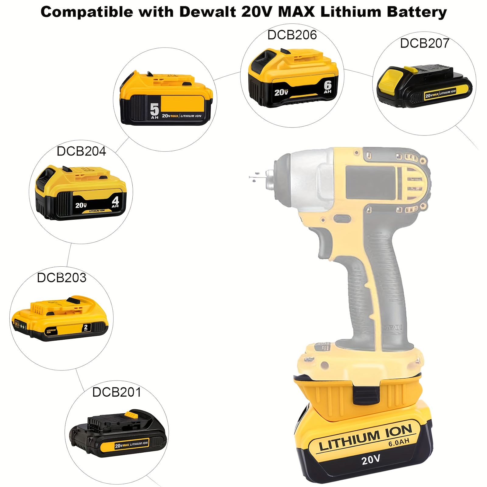 Battery Adapter for Makita 18V Li-Ion to For Dewalt DC9096 Ni-Cd Ni-Mh  Tools