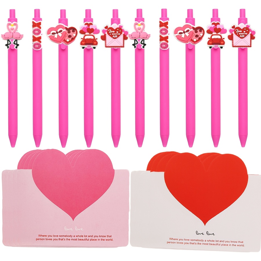 

20pcs Valentine's Day Princess Theme Pens Greeting Cards - Plastic Party Favors For Wedding, Birthday, Bachelor Party - No Electricity Needed, Featherless - Ideal For Anniversary & Small Gifts