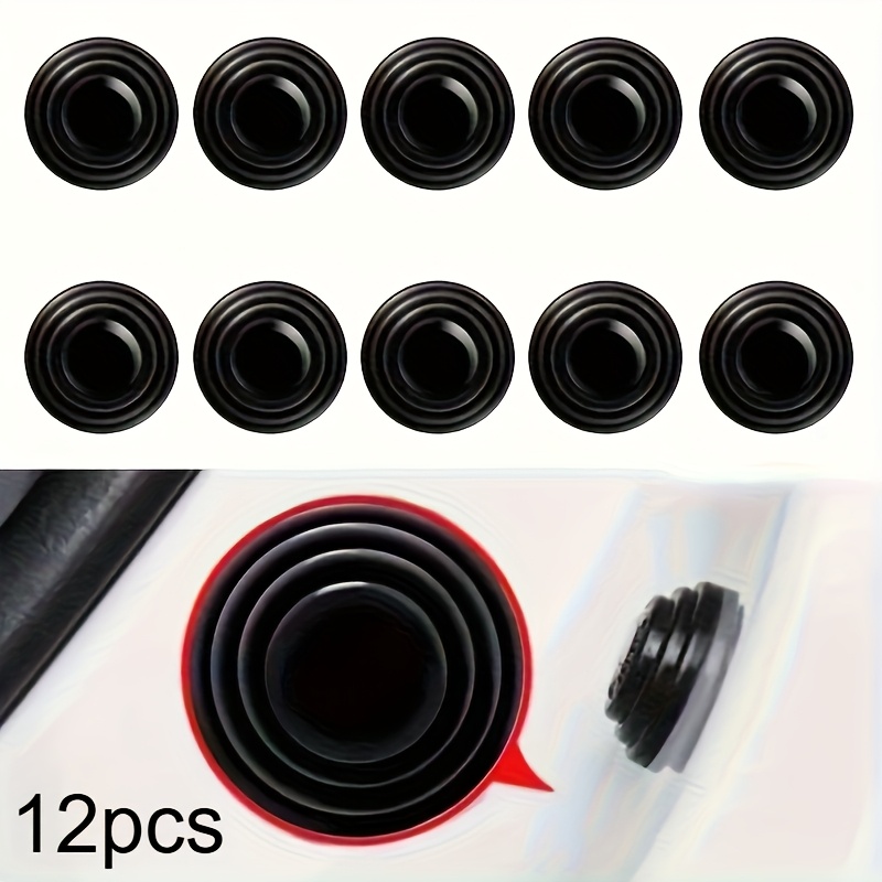 12pcs Silicone Car Door Protector Bumper Guards - Anti-collision Stickers, Sound Insulation Shock Absorber Gaskets For Auto Door Protection