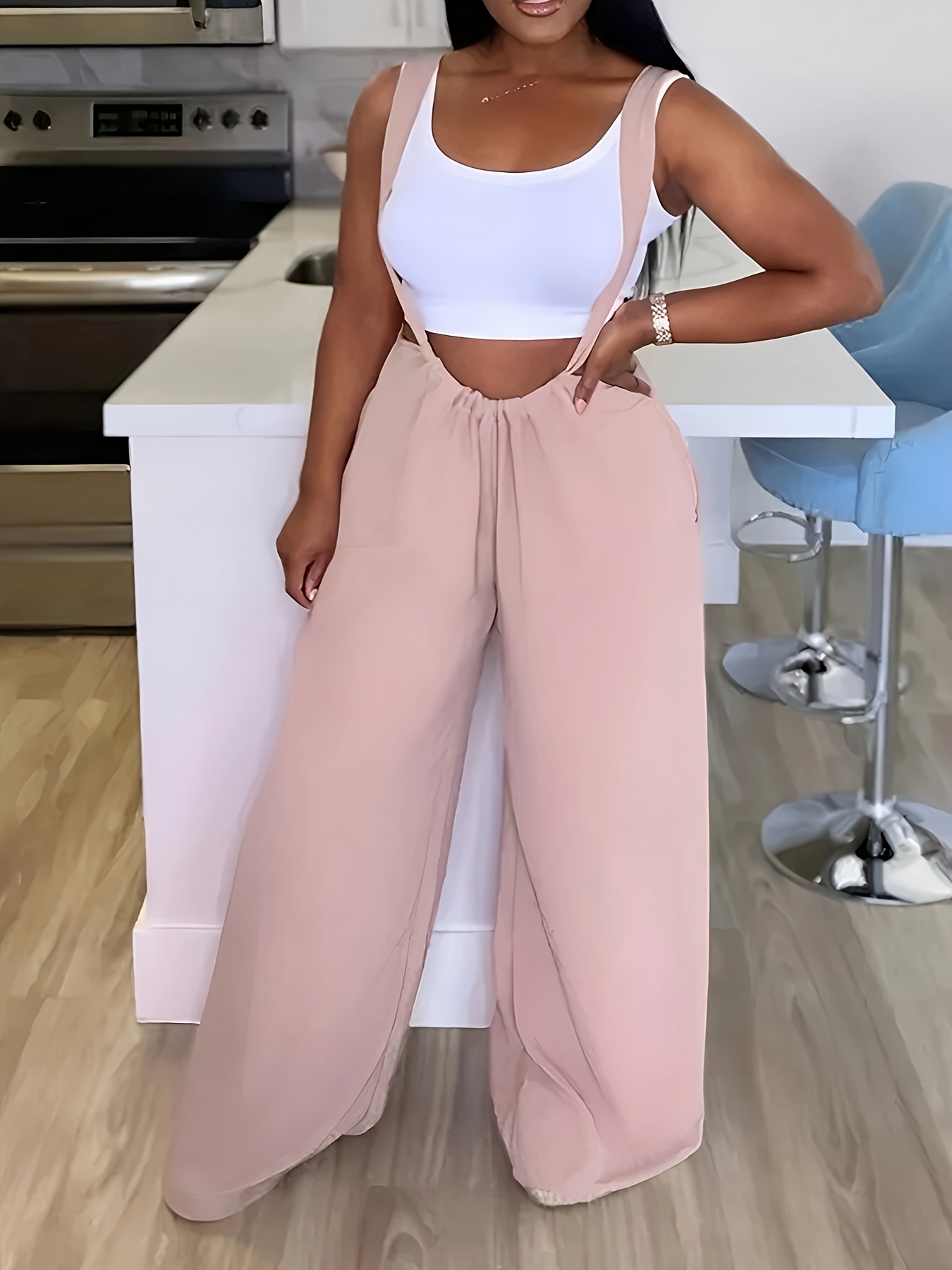 womens elegant solid color strappy backless romper casual Temu