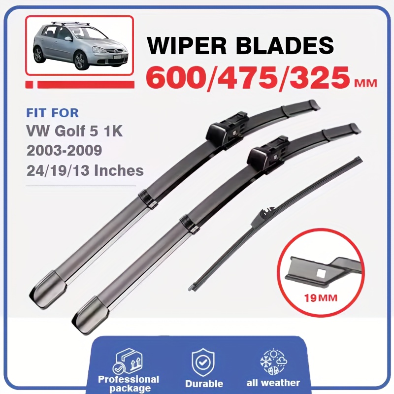 E-shop 3er Set Auto Scheibenwischer für VW Golf 5 2003-2009 - und Heckscheibe Langlebige Ergänzungen