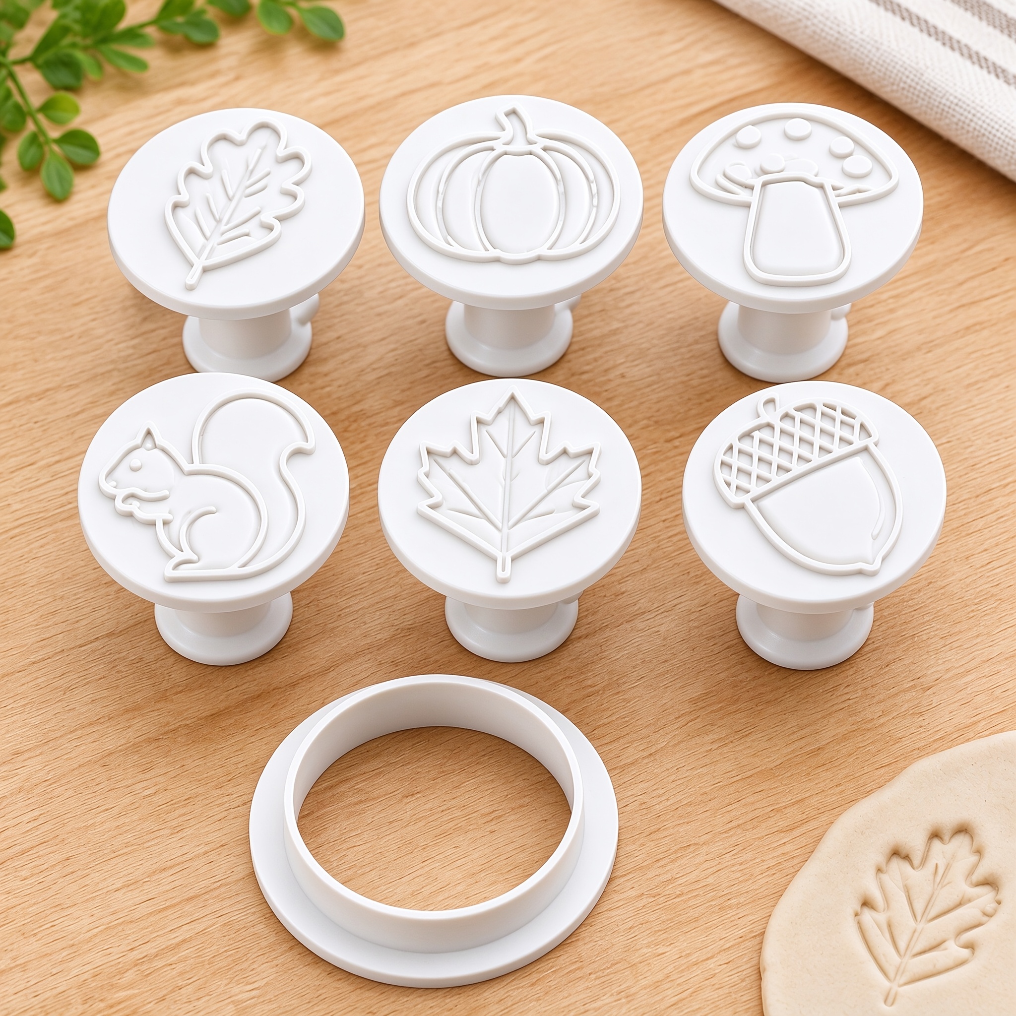 TEMU 6pcs Set Clay Mold Embossing Tools With Patterns, Round Cutting Rings For Handmade Clay Diy Pottery Texture