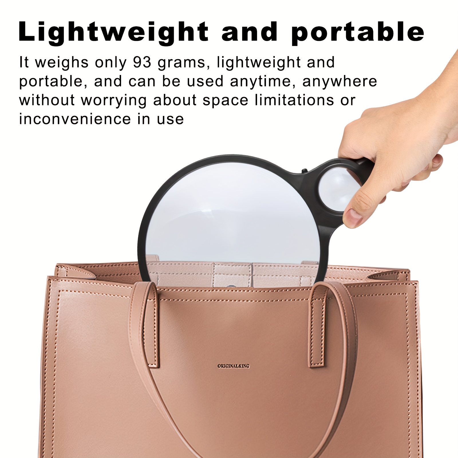 led reading lamp portable and lightweight offers reliable lighting for reading studying   with dual lens 5x 10  for   detail battery powered with two aaa carbon batteries Product details 2