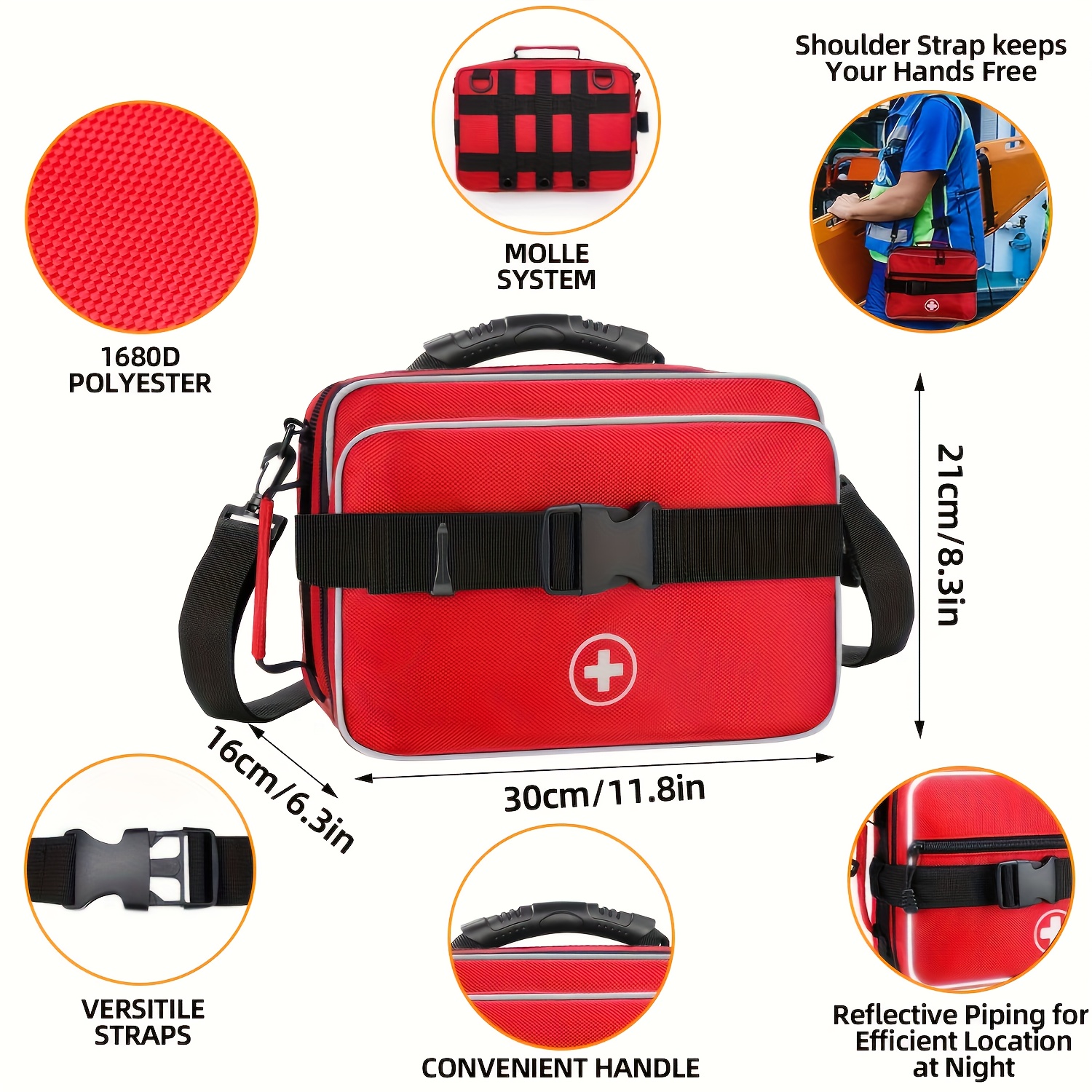 TEMU Travel Medicine Bag Organizer, Medicine Organizer Storage, Pill Bottle Organizer Storage, Medication Organizer For Home, Medicine Kit, Travel