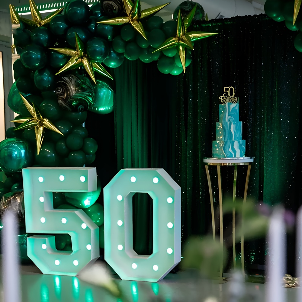 TEMU Cool White 73cm/ 28.74 Inch - Led Number Birthday Anniversary Milestone 10, 13, 15, 16, 18, 21, 30, 40, 50, 60, 70, 80, One, Easy Assembly