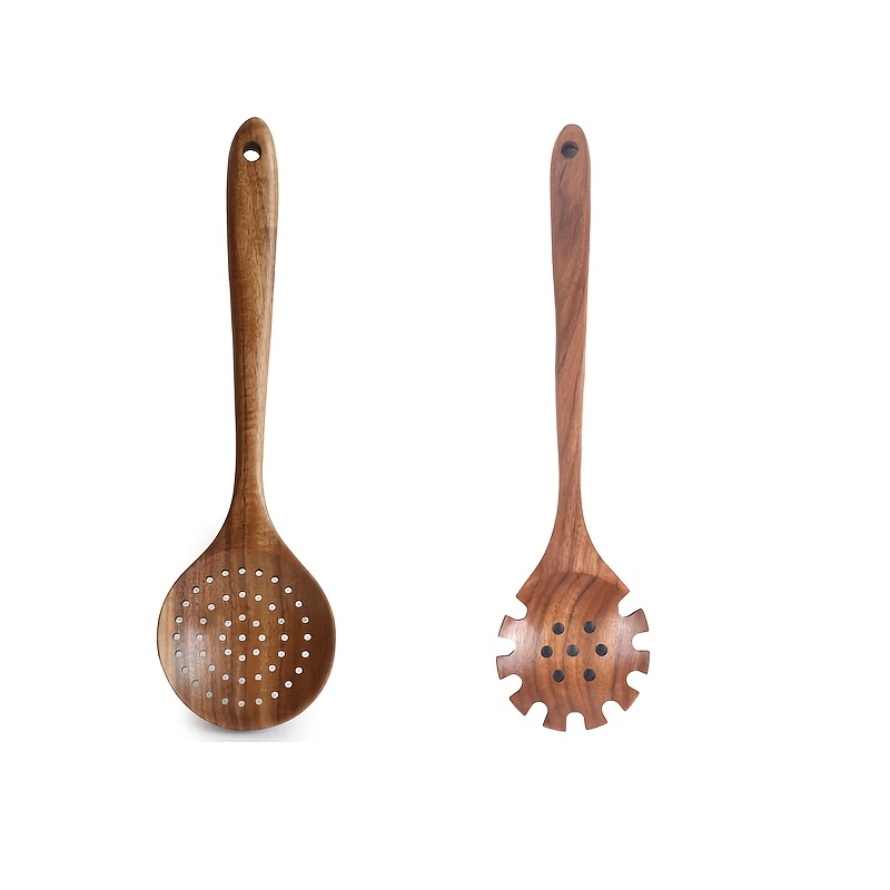 

2pcs Ensemble de à pâtes en bois et spatule ajourée, cuillère de service à spaghetti avec motif de , ustensiles de cuisine polyvalents pour Noël, Halloween, Pâques, Ramadan (Aïd al-Fitr)