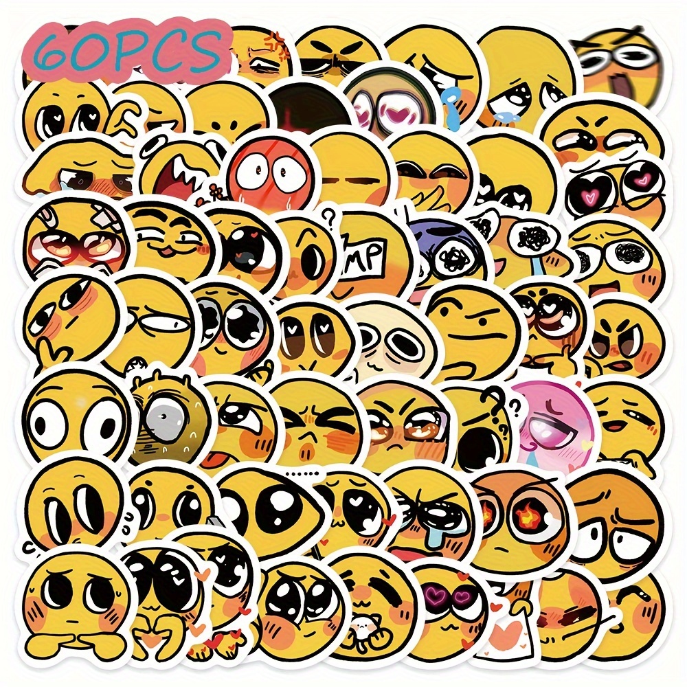 Image of 60pcs/120pcs/ 300pcs Cute Little Yellow Transfer Laptop Cell Phone Handbook Guitar Decorative Painting