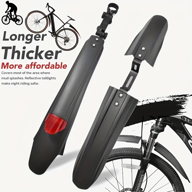 E-shop 2er-Set verstellbare Mountainbike-Schutzbleche/Fahrradblätter, verstellbare Höhe und Winkel, umfassendes, breiteres Design, stromlinienförmiges,