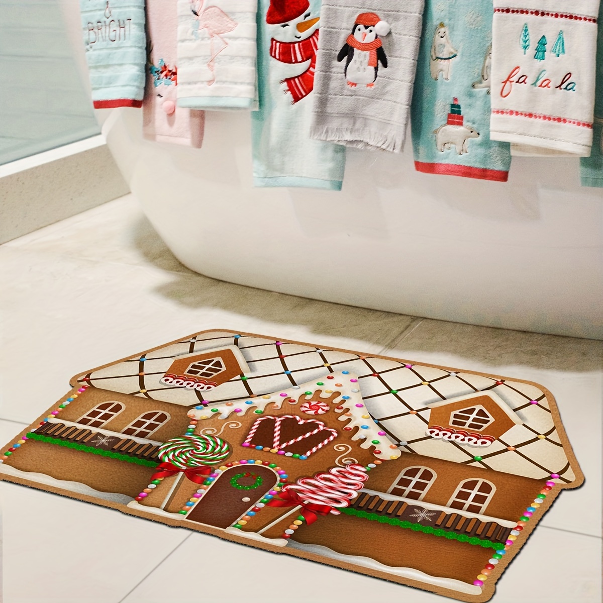 

Christmas Diatomite Bath Mat, Absorption Mat For Entryway/, ,