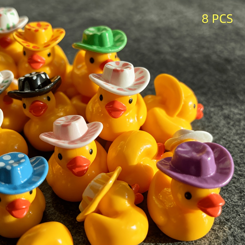TEMU 8pcs Duck-shaped Punchable Resin Beads With Holes - Diy Suitable For Jewelry Making, Car Decor, Beaded Pen Charms, Hat & Craft Decorations,