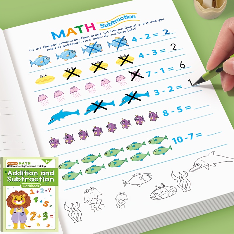 Addition And Subtraction: Fun Number Puzzles, Mixed , Thinking Training To Build Concentration- With Thickened Paper To Provide A Smooth Writing Surface