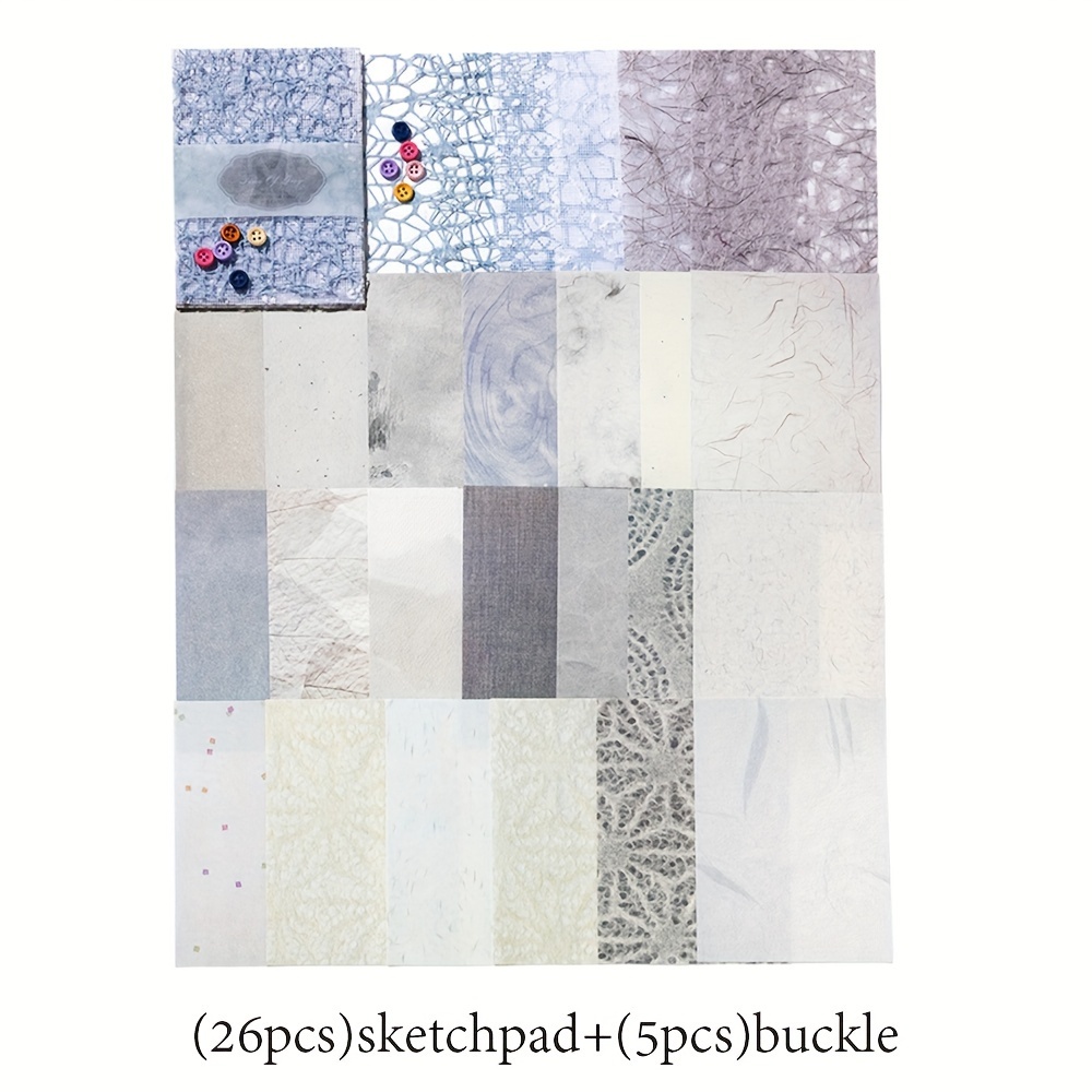 31pcs/bag Mixed Material Paper Romantic Easy Hollow Hand Account Decoration Material Paper Bouquet Packaging Material