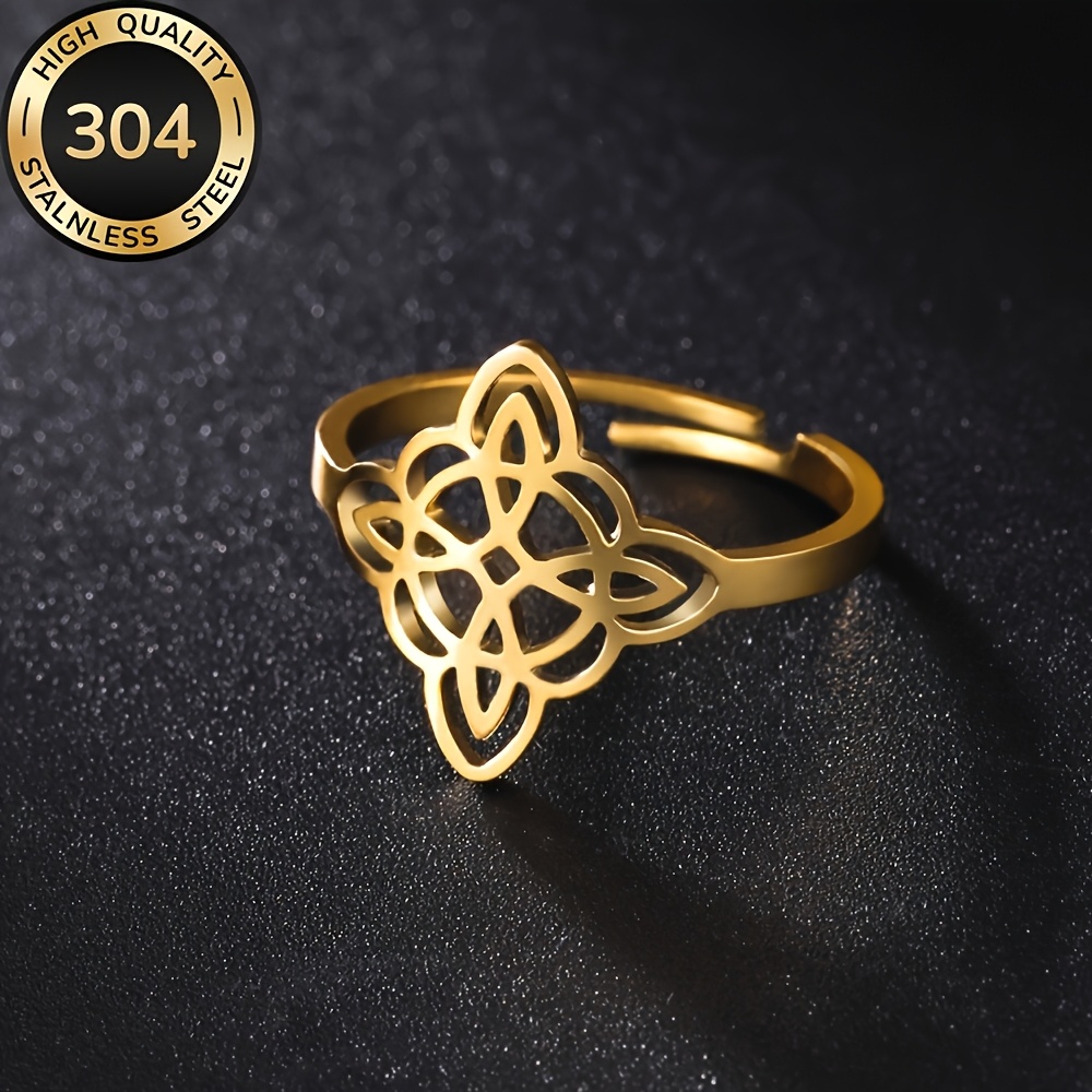TEMU High-quality 304 Stainless Steel Hypoallergenic Golden , Anti-fading, Easy Elegant Design, Fashionable Women's Jewelry Accessory For Daily Wear