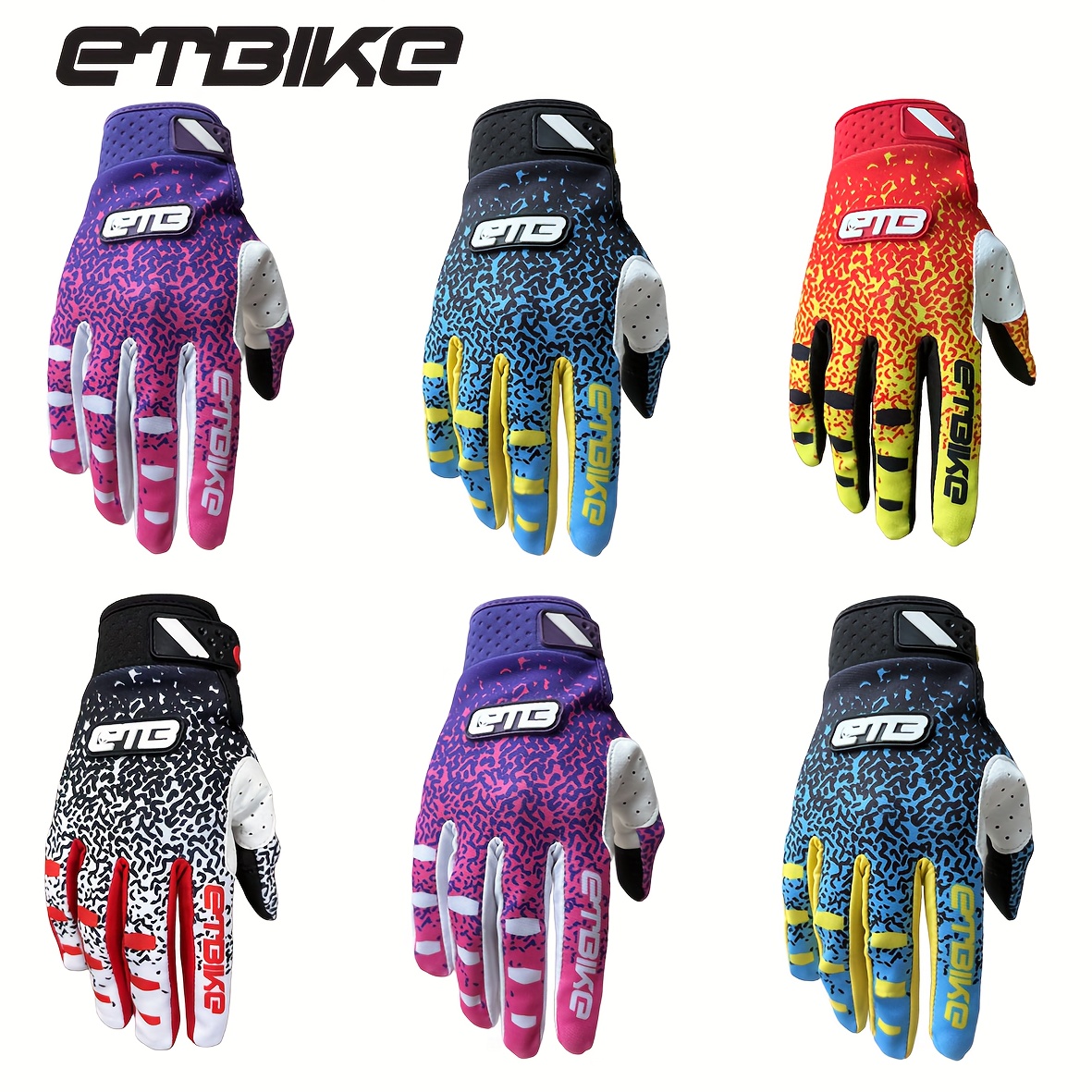 etbike gloves suitable for motorcycles cycling road   racing bicycles lightweight grip breathable palm fastening