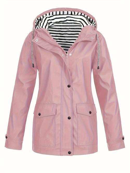 womens hooded autumn winter trench coat