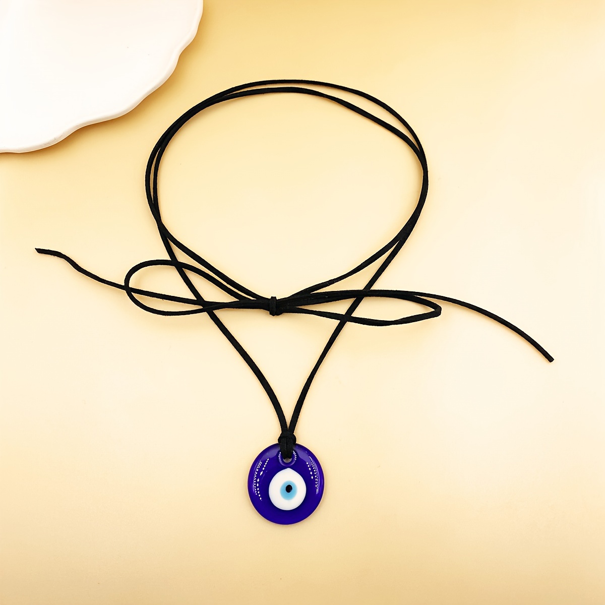 elegant evil eye pendant thread necklace cute acrylic charm Temu