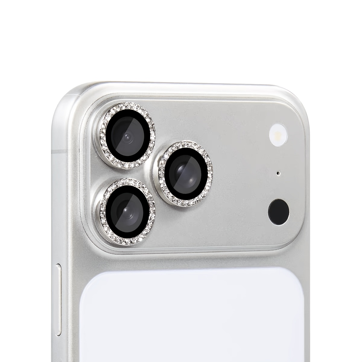 TEMU 4pcs Diamond-encrusted Phone Camera Lens Protector, Compatible With Iphone 18 Pro, 17 Pro Max, 16 Pro, 15 Plus, 14, 13 Mini, 12, 11, And Other