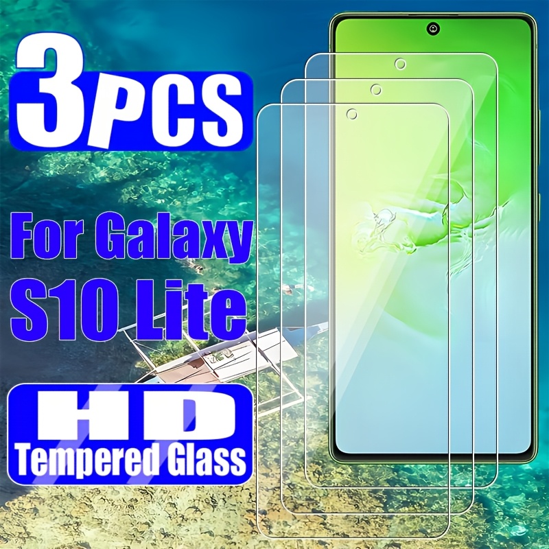 TEMU [3-pack] Tempered Glass Screen Protector Suitable For Galaxy S10 Lite [9h Hardness] [bubble-free] With [alignment Frame]