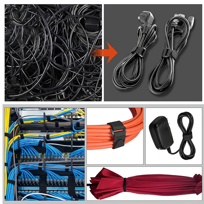 10pcs Hook and Loop Straps for Cable Management