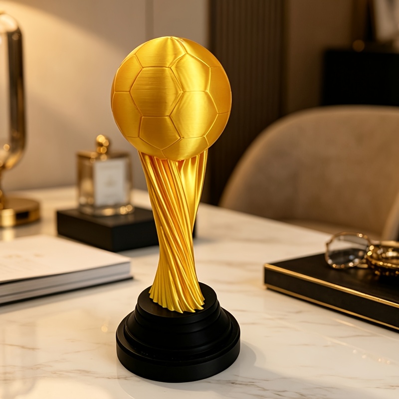TEMU Football Trophy - Used As Decoration For Living Rooms, Bedrooms, And Desks, Suitable For Parties, School Games, Championship Commemorations,